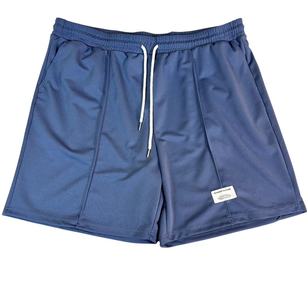 Manfinity Refashion the Future Mens 3XL Navy Blue Pintuck Athletic Shorts 3X